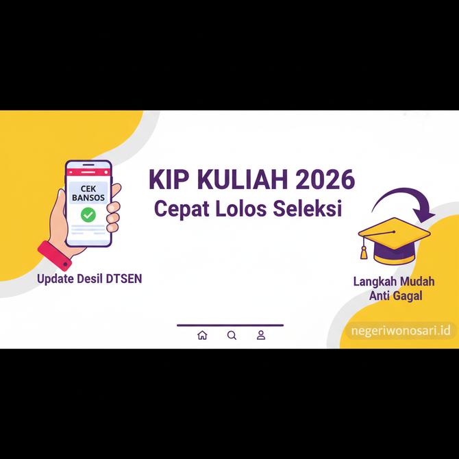 Thumbnail: Cara Memperbarui Desil DTSEN via Aplikasi Cek Bansos Agar Cepat Lolos Seleksi KIP Kuliah 2026
