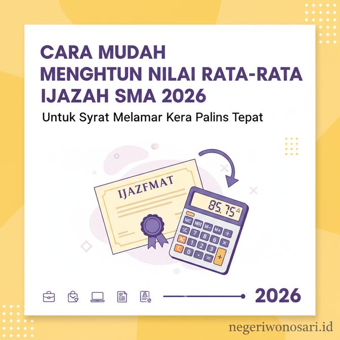 Thumbnail: Cara Mudah Menghitung Nilai Rata Rata Ijazah SMA 2026 Untuk Syarat Melamar Kerja Paling Tepat