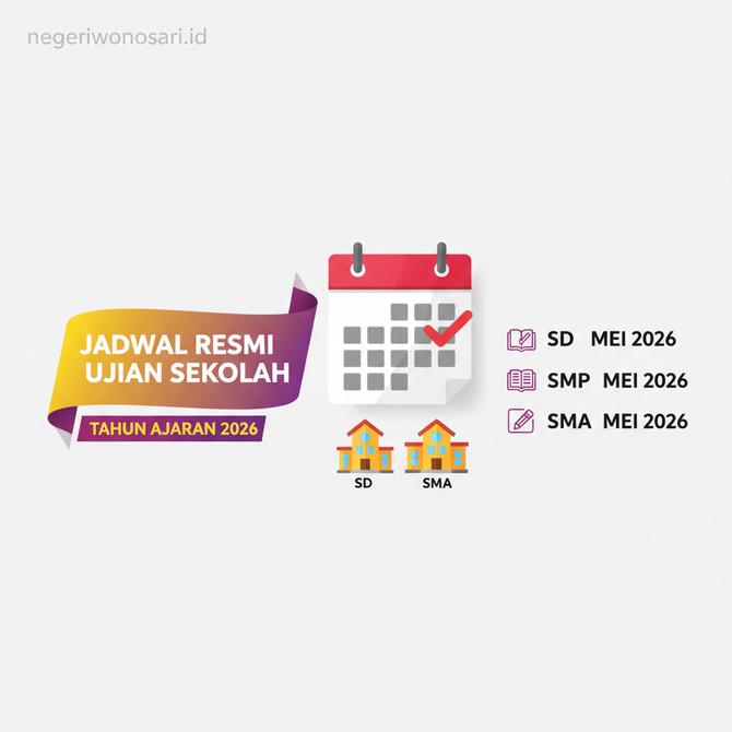 Thumbnail: Catat Kalender Jadwal Resmi Ujian Sekolah Untuk SD SMP dan SMA Tahun Ajaran 2026 Paling Lengkap