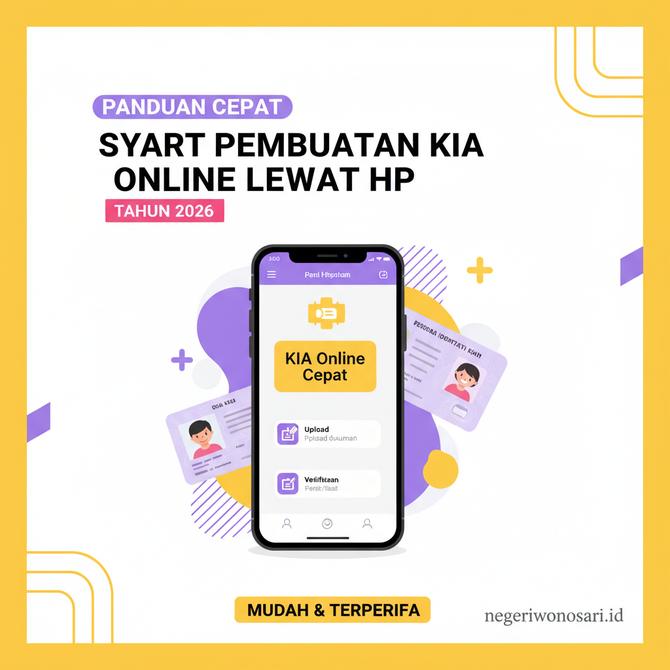 Thumbnail: Panduan Cepat Syarat Pembuatan Kartu Identitas Anak KIA Secara Online Lewat HP Tahun 2026