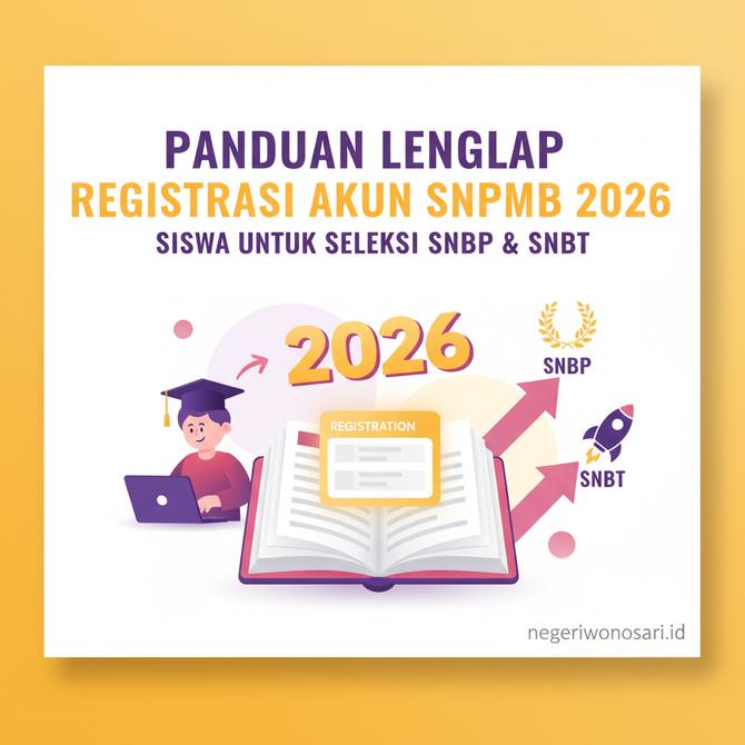 Thumbnail: Panduan Lengkap Cara Registrasi Akun SNPMB 2026 Khusus Siswa Untuk Mengikuti Seleksi SNBP dan SNBT