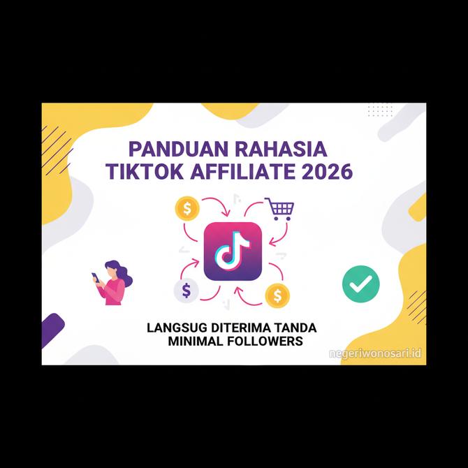 Thumbnail: Panduan Rahasia Cara Daftar TikTok Affiliate 2026 Dijamin Langsung Diterima Tanpa Minimal Followers