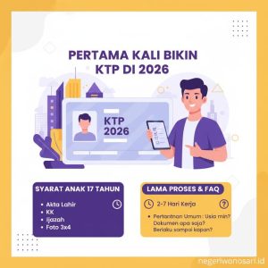 Thumbnail: Pertama Kali Bikin KTP di 2026 Simak Syarat Anak 17 Tahun Lama Proses dan Pertanyaan Sering Muncul