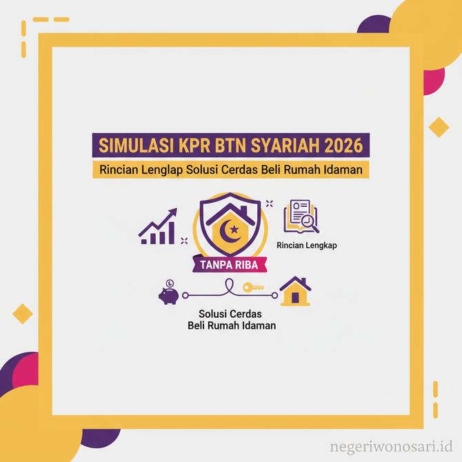 Thumbnail: Rincian Lengkap Simulasi KPR BTN Syariah 2026 Solusi Cerdas Beli Rumah Idaman Tanpa Riba