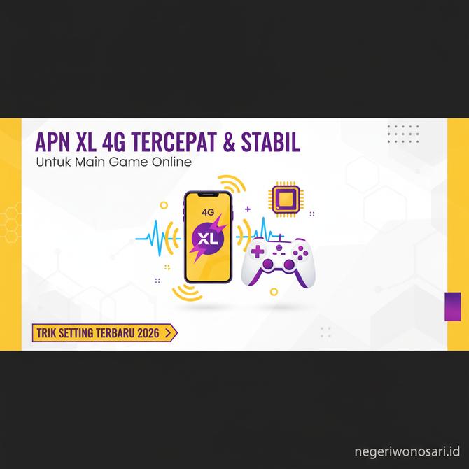 Thumbnail: Trik Cara Setting APN XL 4G Tercepat dan Paling Stabil Untuk Bermain Game Online Terbaru 2026
