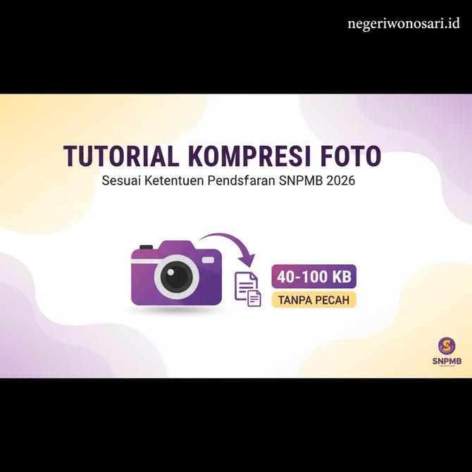 Thumbnail: Tutorial Cara Kompres Foto Jadi 40 Sampai 100 KB Tanpa Pecah Sesuai Ketentuan Pendaftaran SNPMB 2026